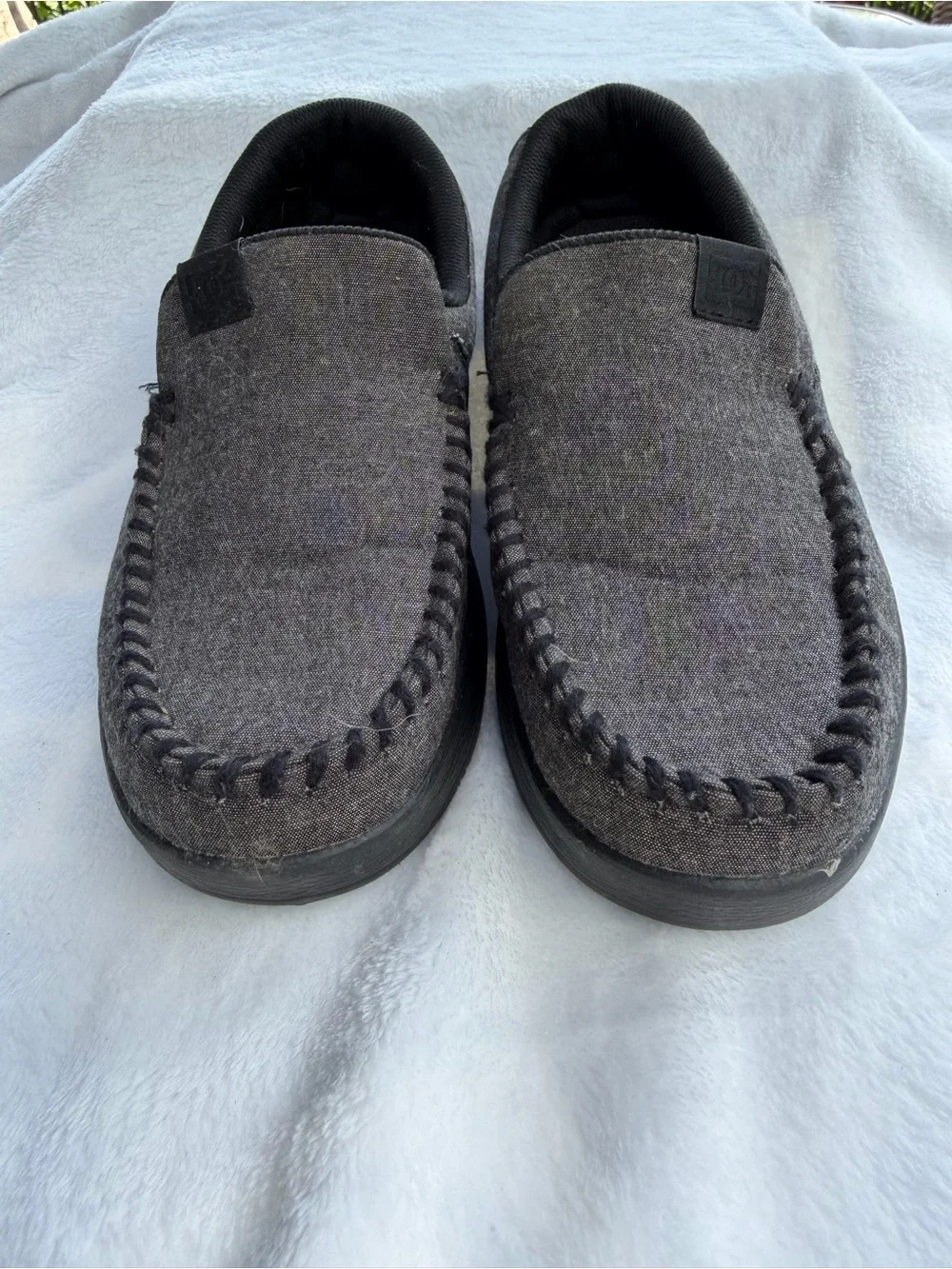 DC Shoes Villain 2 Men's Size 8 Dark Grey Slip On Skate Loafers Moccasin Sneaker